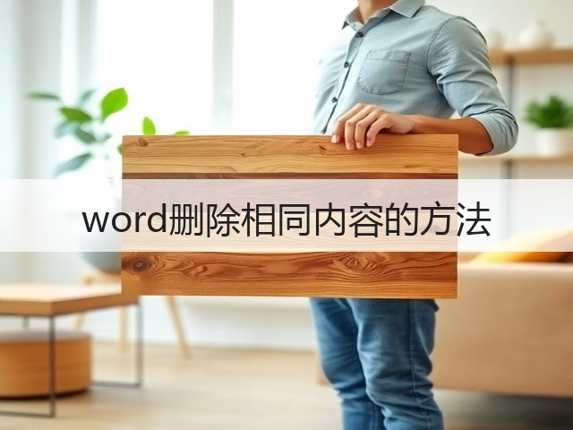 word删除相同内容的方法(图2)