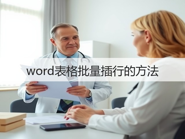 word表格批量插行的方法(图2)
