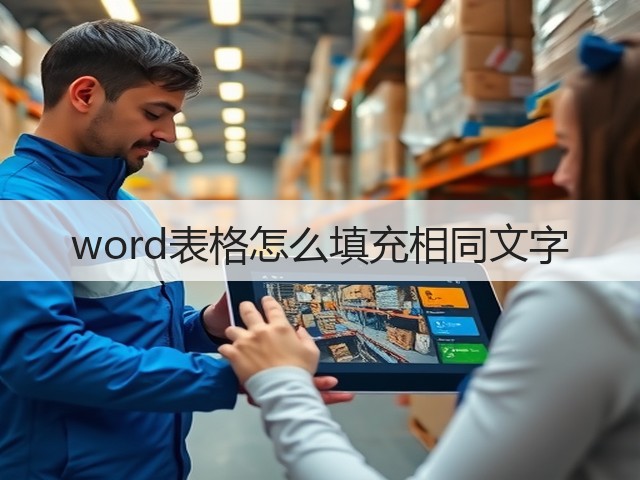 word表格怎么填充相同文字(图3)