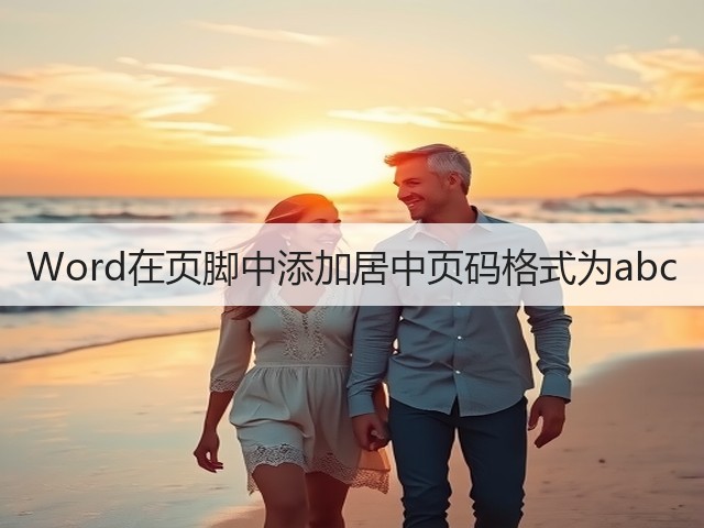 Word在页脚中添加居中页码格式为abc(图2) Word在页脚中添加居中页码格式为abc(图2)