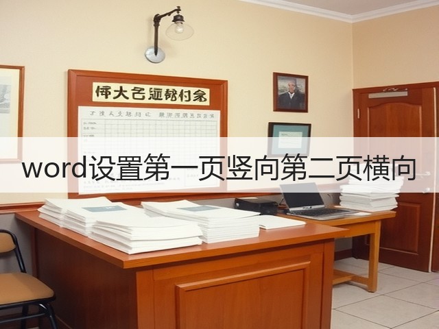 word设置第一页竖向第二页横向(图2) word设置第一页竖向第二页横向(图2)