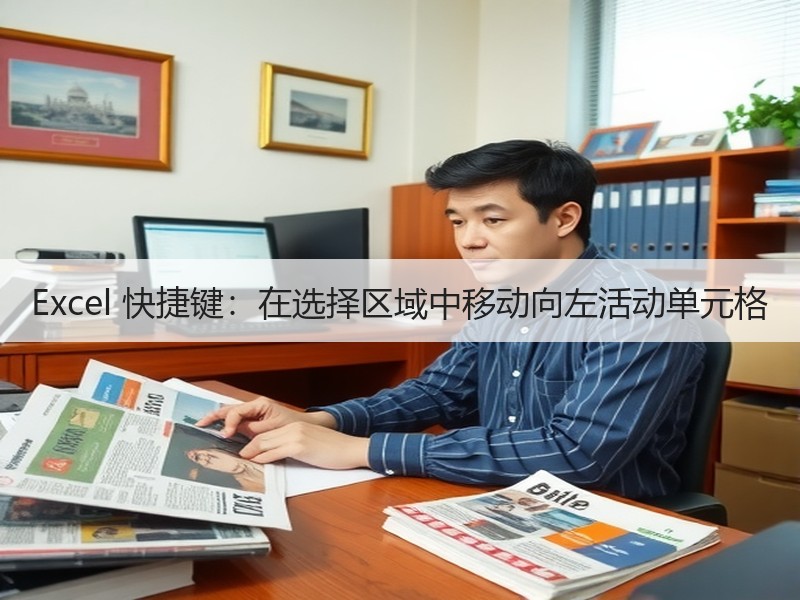 Excel 快捷键：在选择区域中移动向左活动单元格 - 诺云壹观办公网