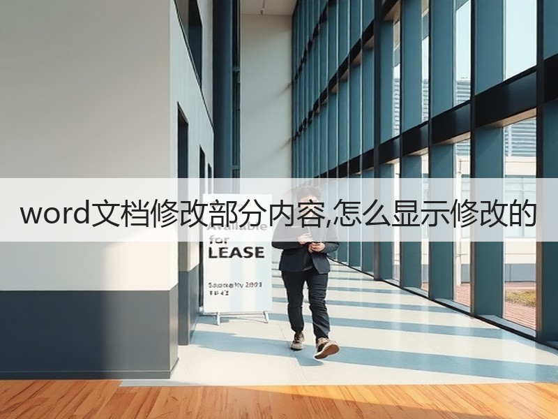 word文档修改部分内容,怎么显示修改的 - 诺云壹观办公网