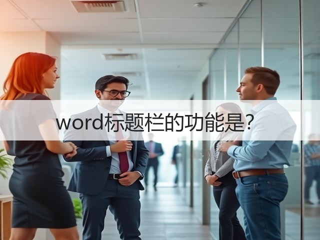 word标题栏的功能是?(图2) word标题栏的功能是?(图2)