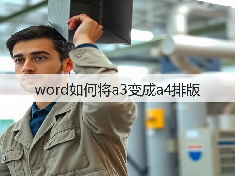 word如何将a3变成a4排版 - 诺云壹观办公网