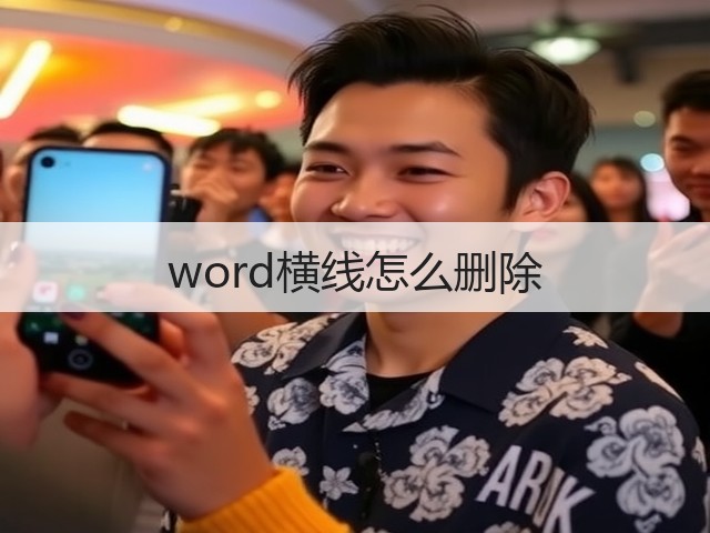 word横线怎么删除(图3)