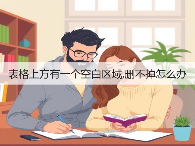 表格上方有一个空白区域,删不掉怎么办(图3)