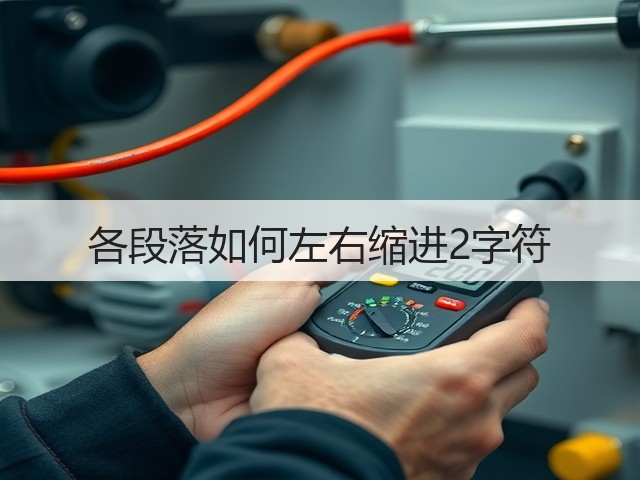 各段落如何左右缩进2字符(图1)