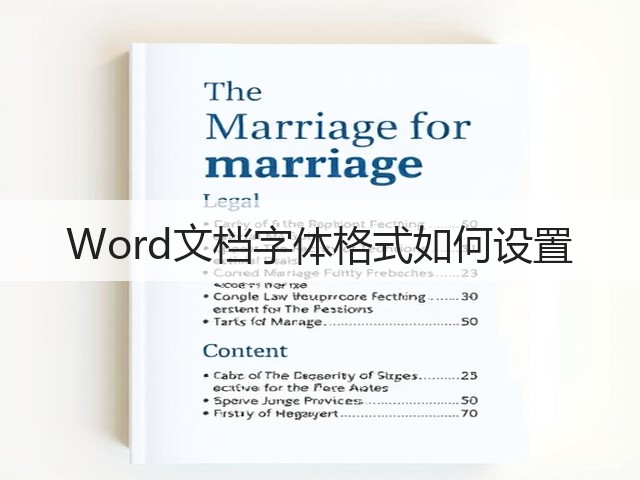 Word文档字体格式如何设置(图1) Word文档字体格式如何设置(图1)