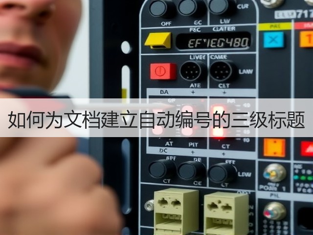如何为文档建立自动编号的三级标题(图1) 如何为文档建立自动编号的三级标题(图1)