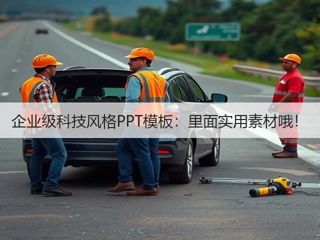 企业级科技风格PPT模板：里面实用素材哦！(图1)