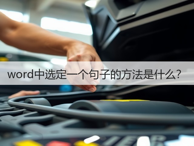 word中选定一个句子的方法是什么?(图1) word中选定一个句子的方法是什么?(图1)