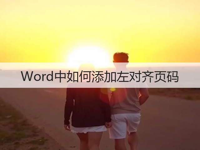 Word中如何添加左对齐页码(图3) Word中如何添加左对齐页码(图3)