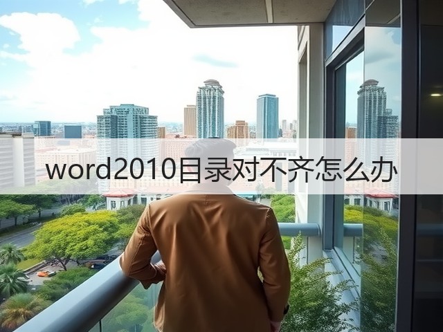 word2010目录对不齐怎么办(图3) word2010目录对不齐怎么办(图3)