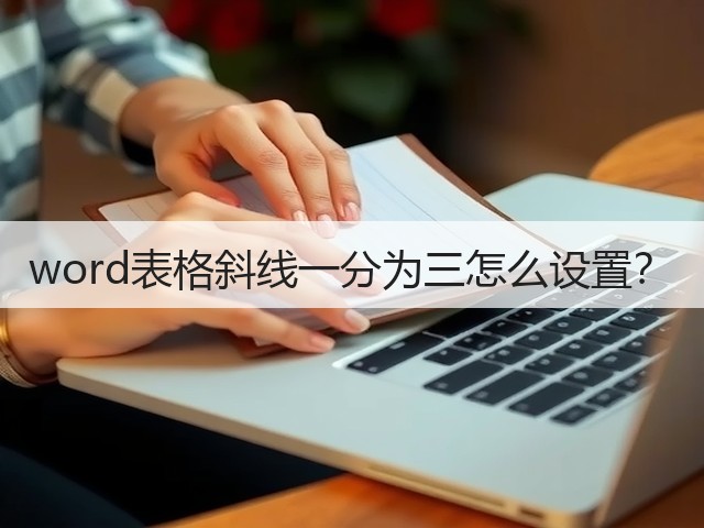 word表格斜线一分为三怎么设置？(图1)