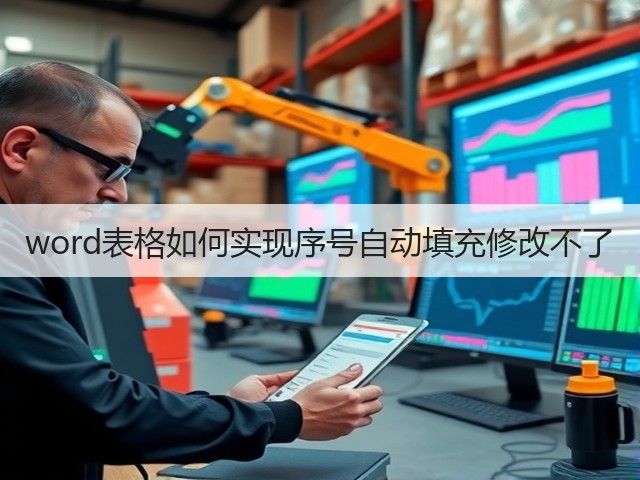 word表格如何实现序号自动填充修改不了(图2)