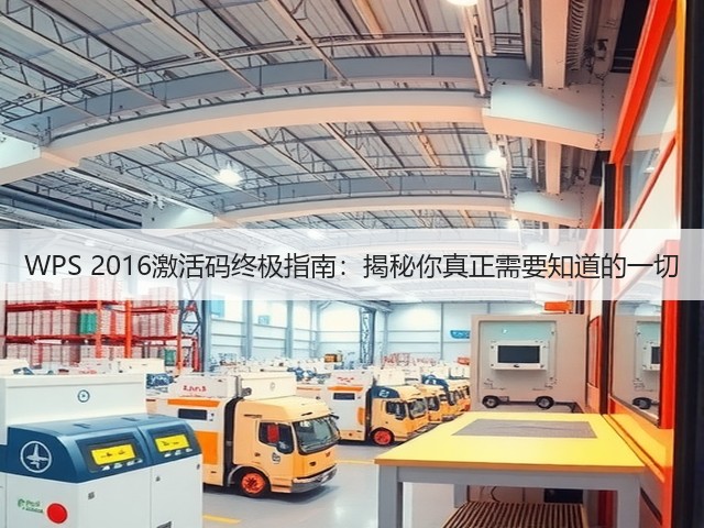 WPS 2016激活码终极指南：揭秘你真正需要知道的一切(图1)