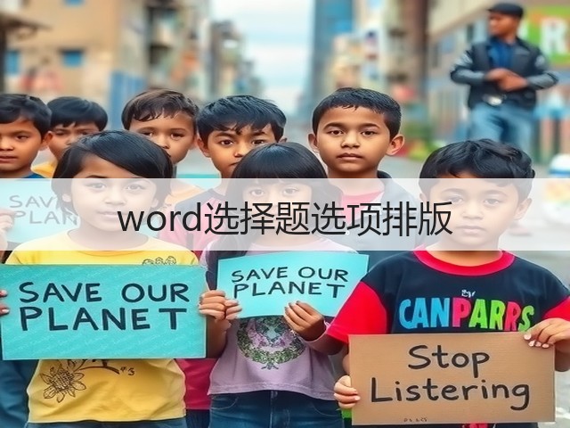 word选择题选项排版(图1) word选择题选项排版(图1)