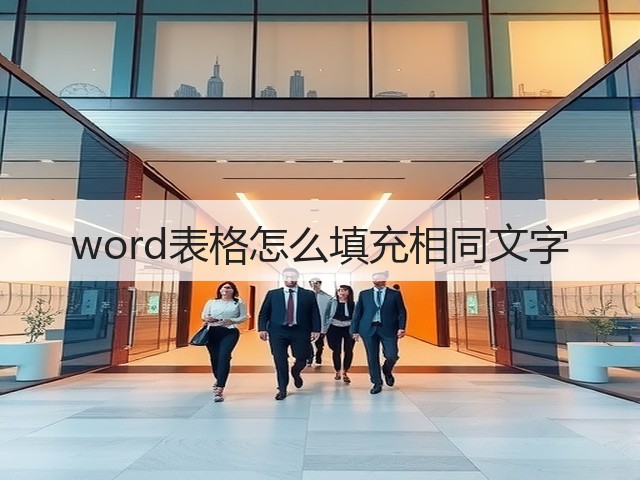 word表格怎么填充相同文字(图1)
