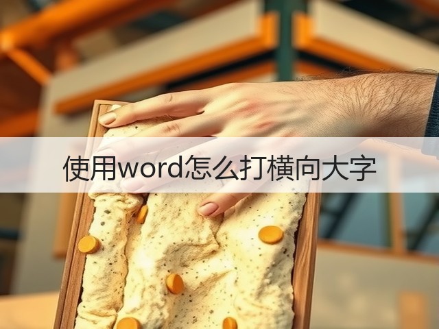 使用word怎么打横向大字(图1)