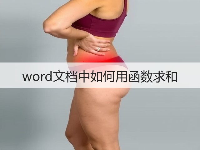 word文档中如何用函数求和(图3)