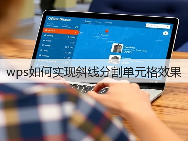 wps如何实现斜线分割单元格效果(图2)
