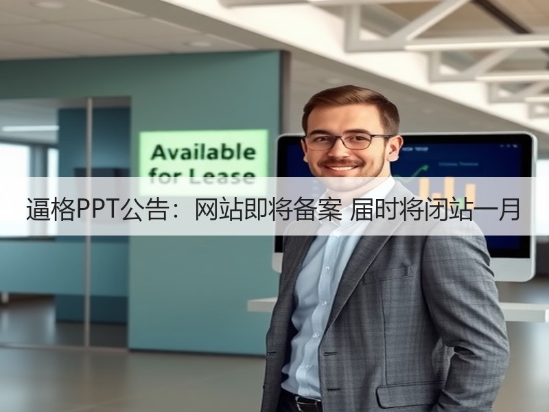 逼格PPT公告：网站即将备案 届时将闭站一月 - 诺云壹观办公网