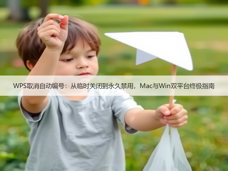 WPS取消自动编号：从临时关闭到永久禁用，Mac与Win双平台终极指南 - 诺云壹观办公网