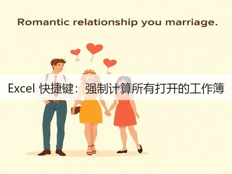 Excel 快捷键：强制计算所有打开的工作簿 - 诺云壹观办公网