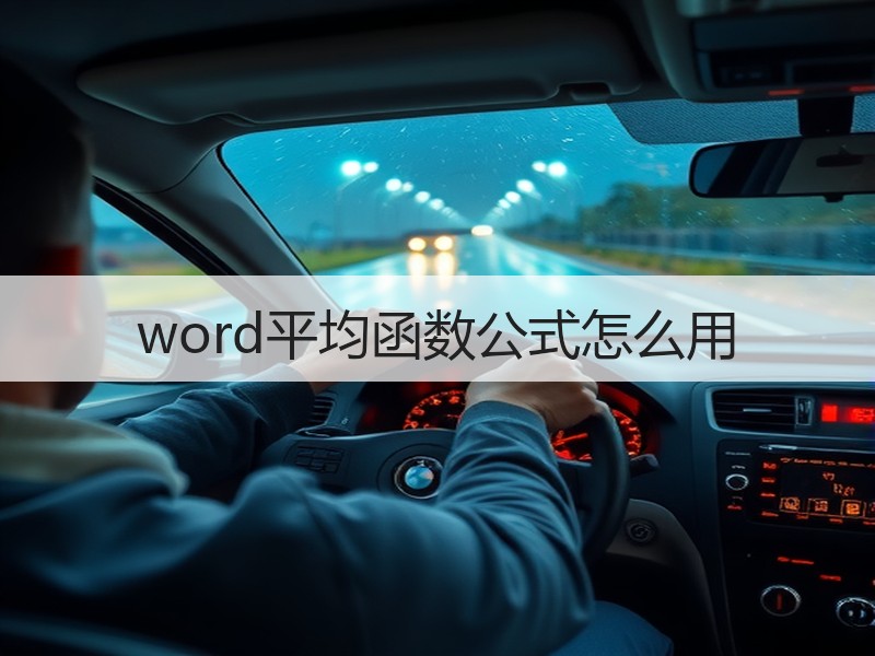 word平均函数公式怎么用 - 诺云壹观办公网