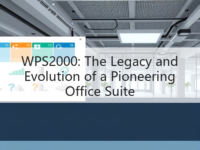 WPS2000: The Legacy and Evolution of a Pioneering Office Suite(图3) WPS2000: The Legacy and Evolution of a Pioneering Office Suite(图3)