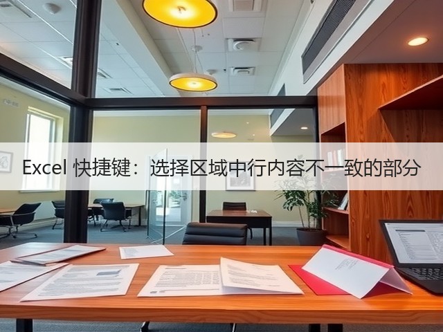 Excel 快捷键：选择区域中行内容不一致的部分(图2)