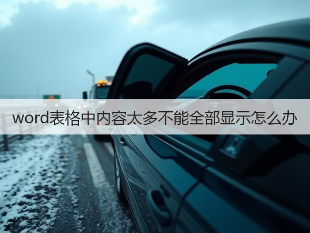 word表格中内容太多不能全部显示怎么办(图2)