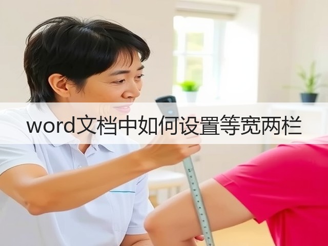 word文档中如何设置等宽两栏(图3)
