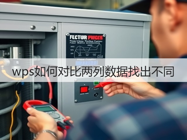 wps如何对比两列数据找出不同(图3) wps如何对比两列数据找出不同(图3)