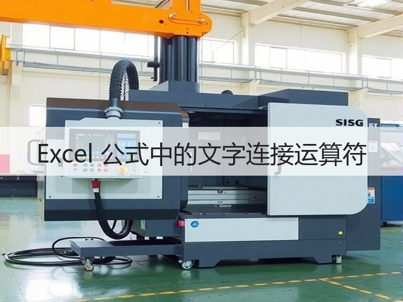 Excel 公式中的文字连接运算符 - 诺云壹观办公网