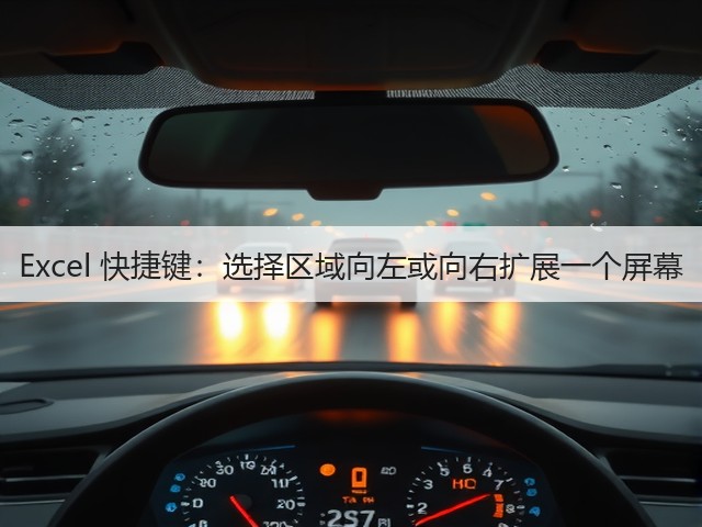 Excel 快捷键:选择区域向左或向右扩展一个屏幕(图3) Excel 快捷键:选择区域向左或向右扩展一个屏幕(图3)