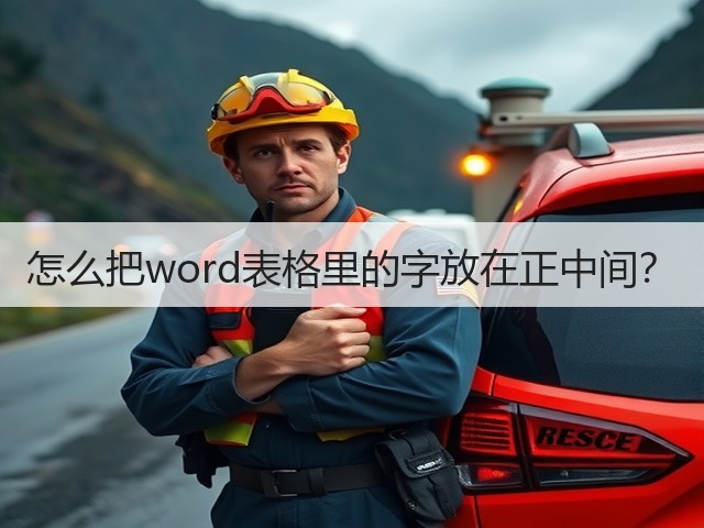 怎么把word表格里的字放在正中间？(图1)