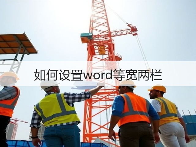 如何设置word等宽两栏(图1) 如何设置word等宽两栏(图1)