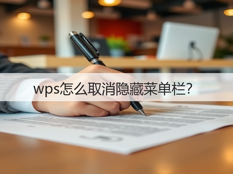 wps怎么取消隐藏菜单栏？ - 诺云壹观办公网