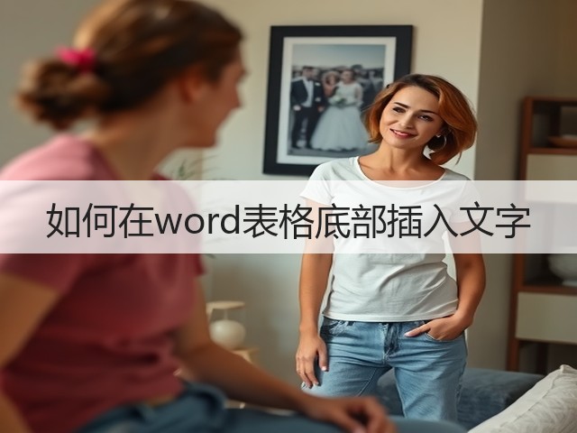 如何在word表格底部插入文字(图1) 如何在word表格底部插入文字(图1)