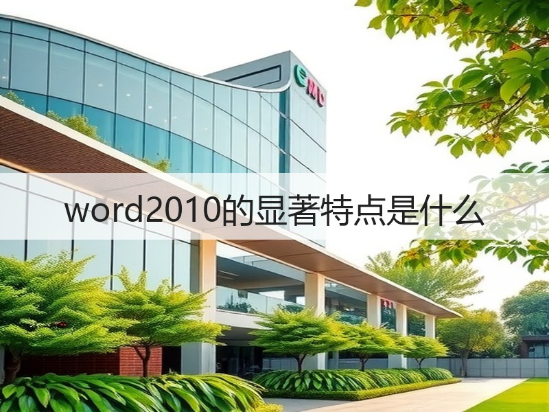 word2010的显著特点是什么 - 诺云壹观办公网