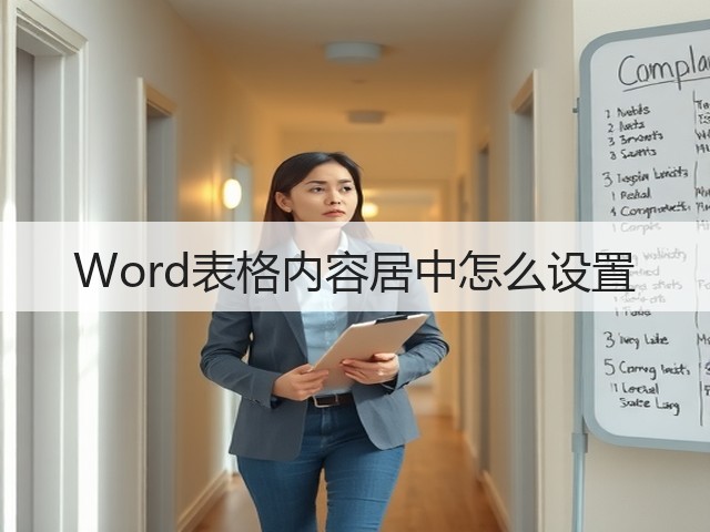 Word表格内容居中怎么设置(图2) Word表格内容居中怎么设置(图2)