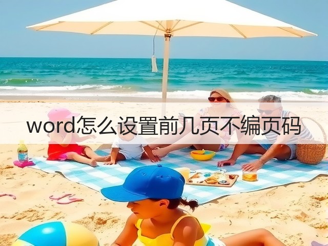 word怎么设置前几页不编页码(图2)