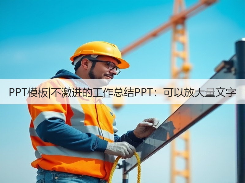 PPT模板|不激进的工作总结PPT：可以放大量文字 - 诺云壹观办公网