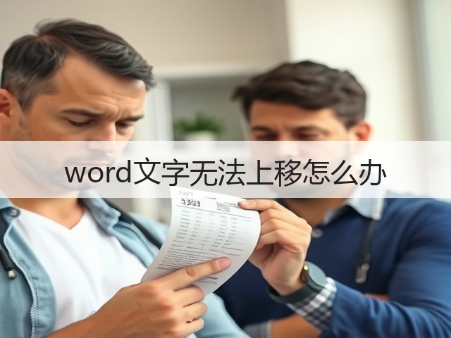 word文字无法上移怎么办(图1) word文字无法上移怎么办(图1)