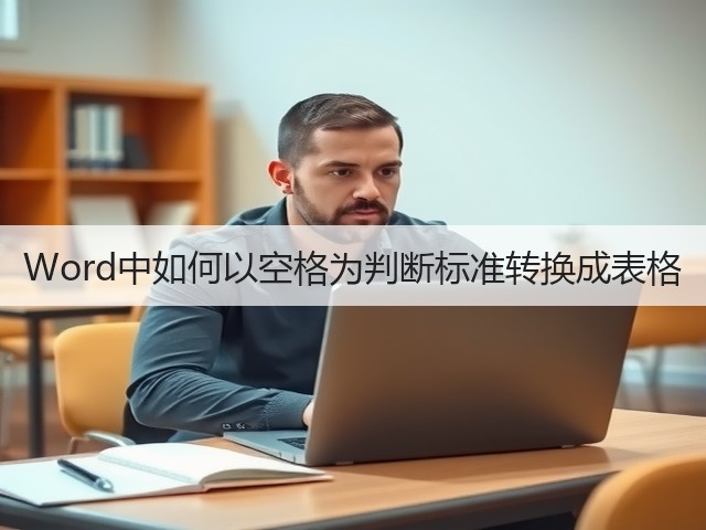Word中如何以空格为判断标准转换成表格(图1) Word中如何以空格为判断标准转换成表格(图1)