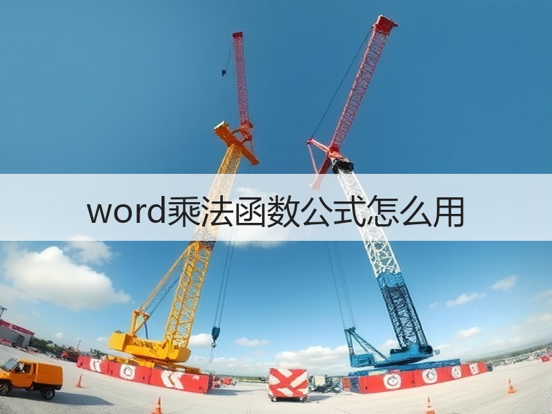 word乘法函数公式怎么用 - 诺云壹观办公网