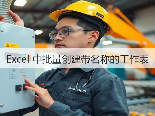 Excel 中批量创建带名称的工作表(图3) Excel 中批量创建带名称的工作表(图3)