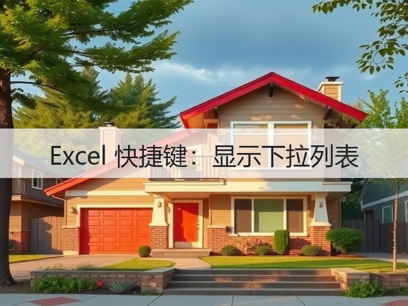 Excel 快捷键：显示下拉列表 - 诺云壹观办公网